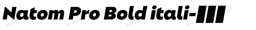 Natom Pro Bold itali字体转换 Natom Pro Bold itali字体转换